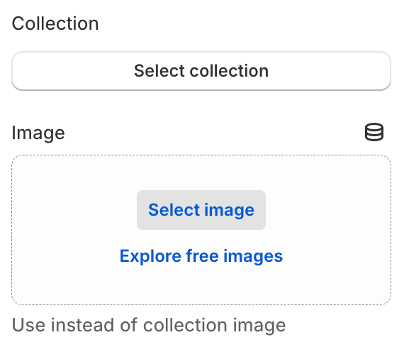 collections slider block